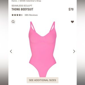 SKIMS LIMITED EDITION Valentines Seamless Sculpt in SUGAR PINK
